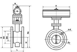 D641W氣動通風蝶閥產品圖  