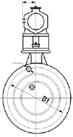 D642X氣動法蘭軟密封蝶閥產品圖 