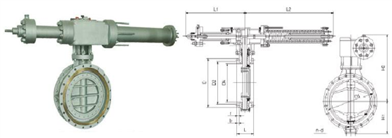 KD7T42/3P型(彈簧式緊急切斷)快關蝶閥產品圖 