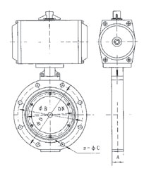高真空氣動(dòng)蝶閥產(chǎn)品圖   