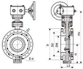 日標法蘭式三偏心蝶閥