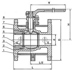 法蘭蒸汽夾套保溫球閥