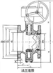 V型調節球閥法蘭連接
