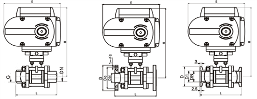  Q941電動(dòng)真空球閥外形尺寸圖