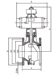 氣動V型調節球閥