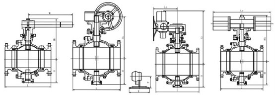 Q647H硬密封固定球閥結構圖2