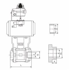 氣動(dòng)三片式內(nèi)螺紋球閥