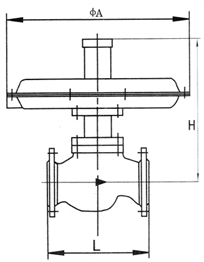 ZZVP自力式微壓調節閥外形尺寸圖