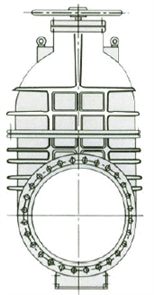 手動暗桿城市煤氣快速啟閉閘閥總裝圖