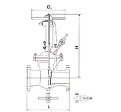 手動帶吹掃孔楔式閘閥
