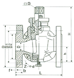 三通旋塞閥外形尺寸圖