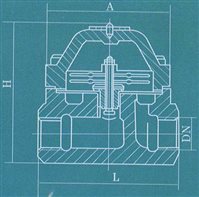 9－排量圖  可調雙金屬片式蒸汽疏水閥外形尺寸圖 